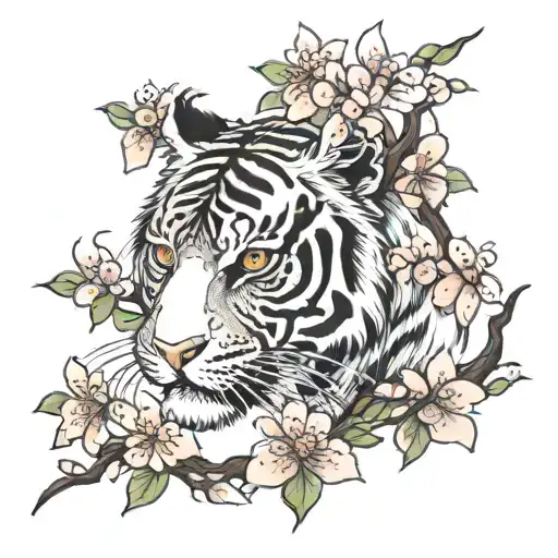 Tiger Cherry Blossom Korean