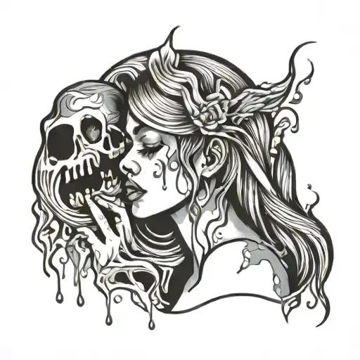 Crying Female Psychedelic Melting