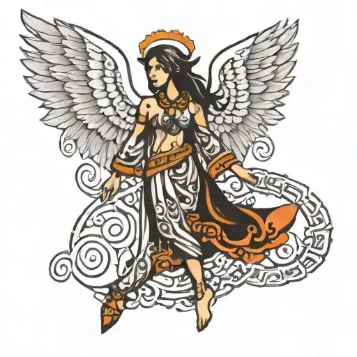 Tribal Angel Flying