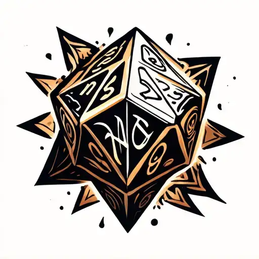 Am Tribal D20 Dice With The Name