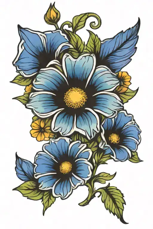 Daisy And Morning Glory