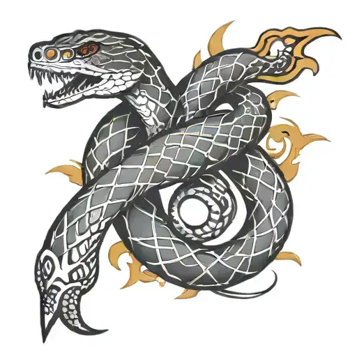 Snake Coiled Around A Dagger