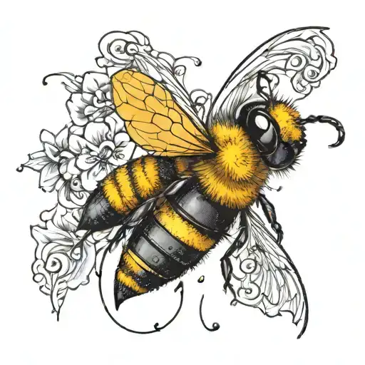 Semi Colon Bee Flying