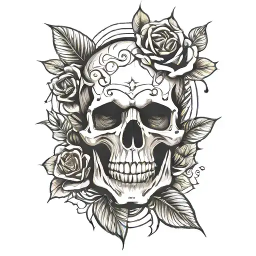 Skull And Roses