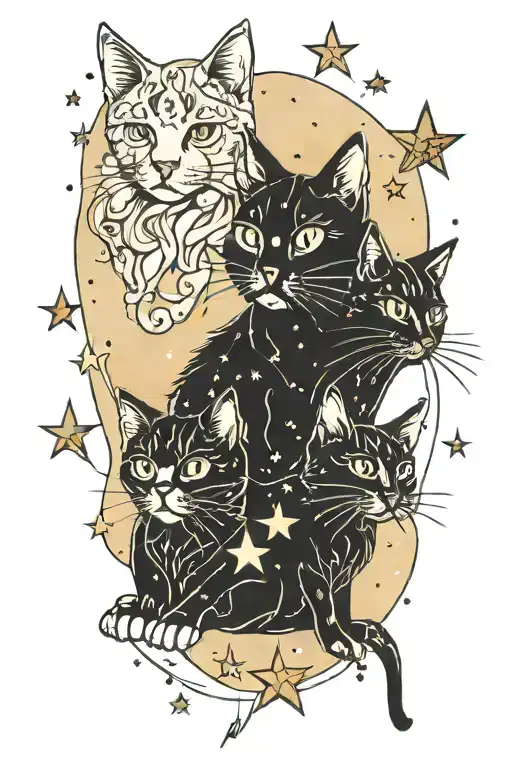 Cats And Star Constellation