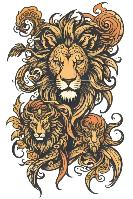 Lion And Phoenix