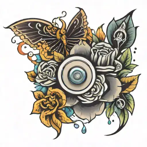 Electric And Music With Flowers