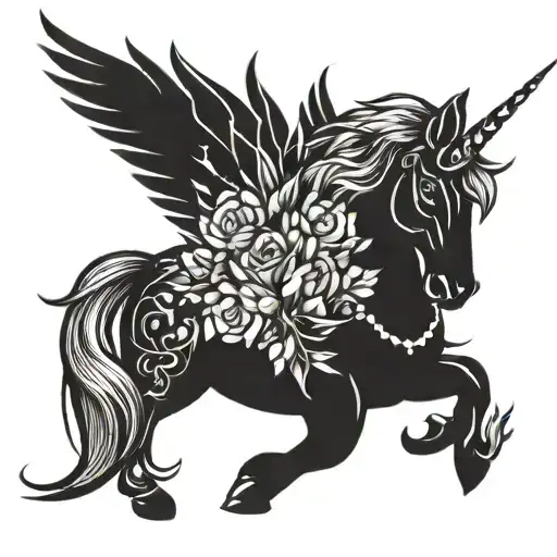 Unicorn With Addi Script Font