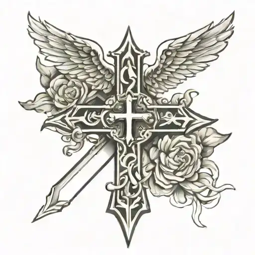 Cross With Angel Inside