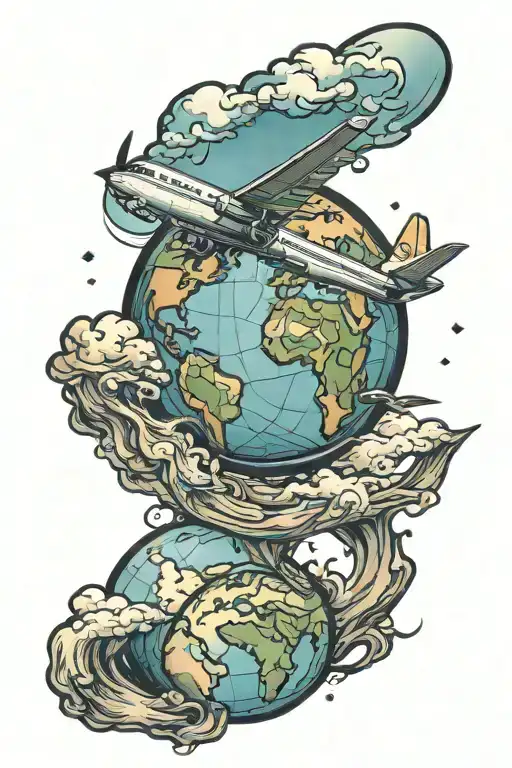 Plane And Earth Globe