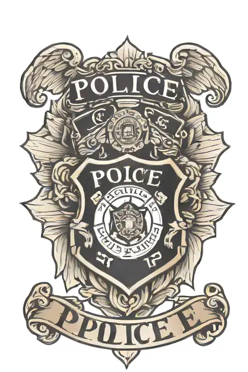 Police Badge Intertwined