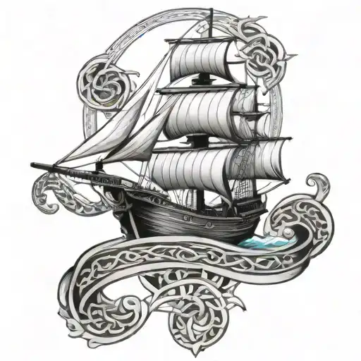Celtic Ship Sailing