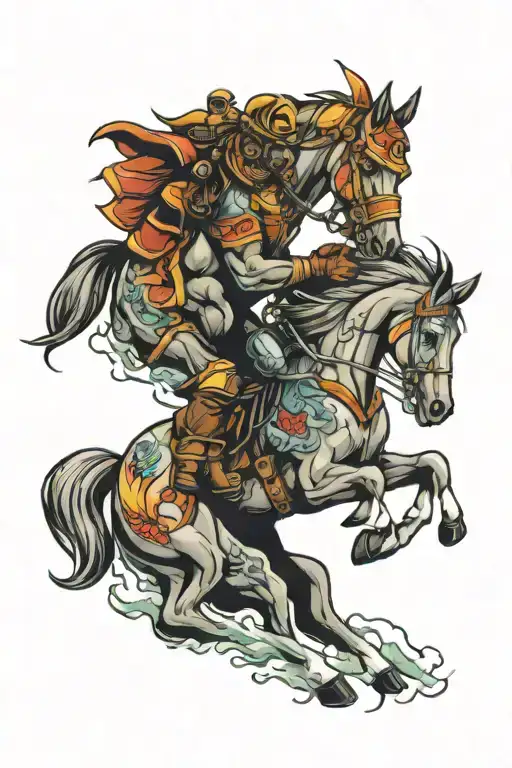 Horse And Firefighter