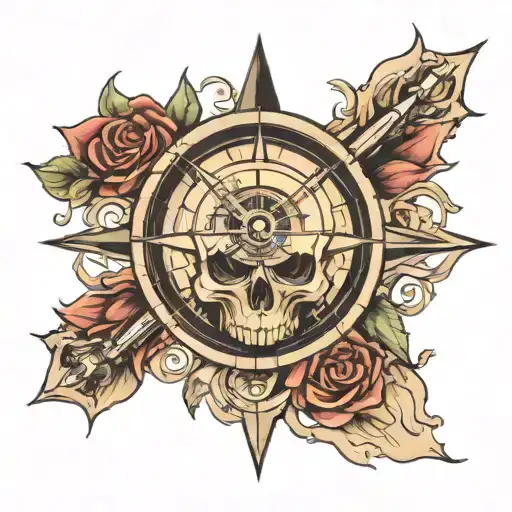 Skull And Compass Surrounded