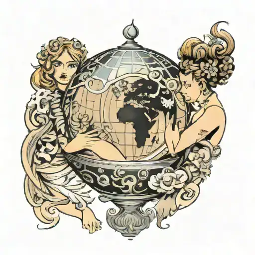 Name Alin Dianna Andu Holding A Globe Symbolizing