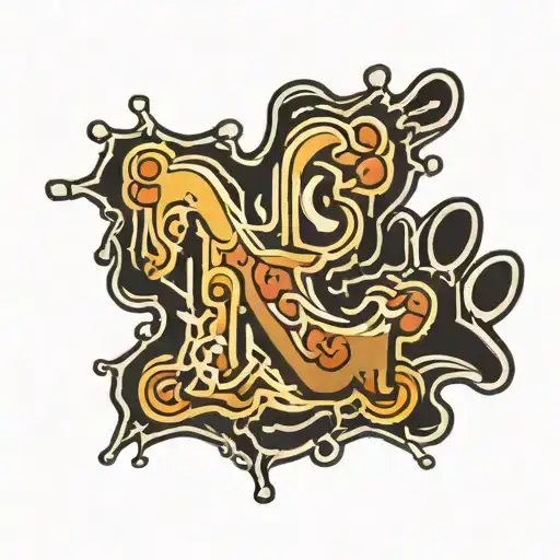 Dog Paw Print Letter T