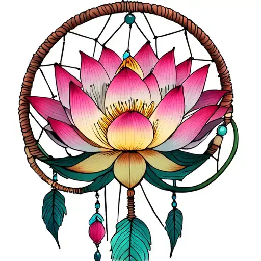 Dream Catcher Lotus Flower Blooming