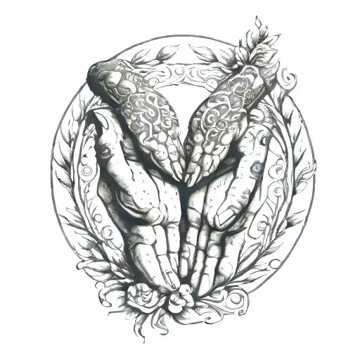 Two Hands In A Circle Shape