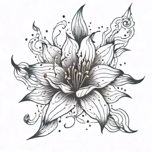 Fire Lily Constellations Forming The Shape