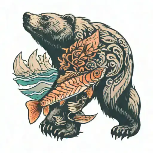 Bear And Salmon