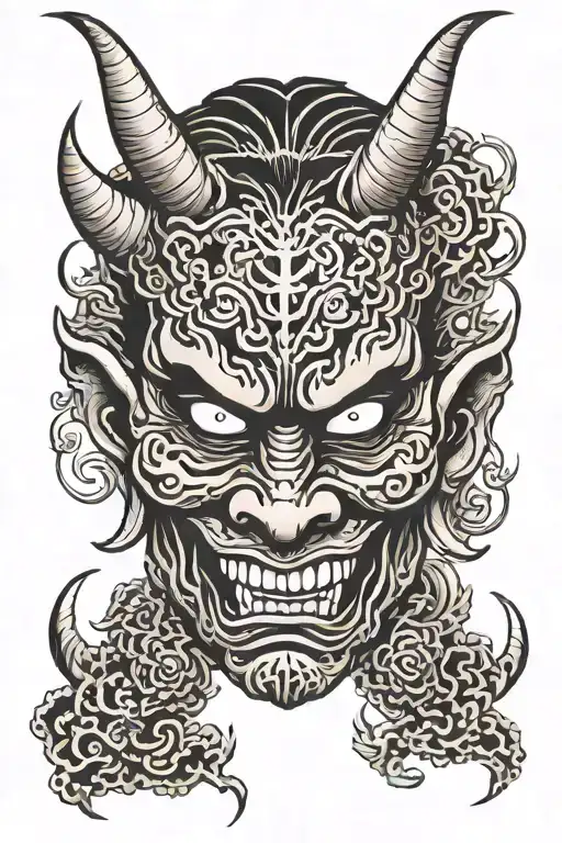 Demon Asian Japanese Demon Mask