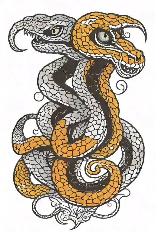 2 Headed Snake Wrapped