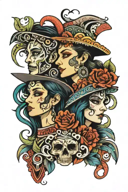 Lovers Of Valdaro With Mexican Patterns And Traditional Colors