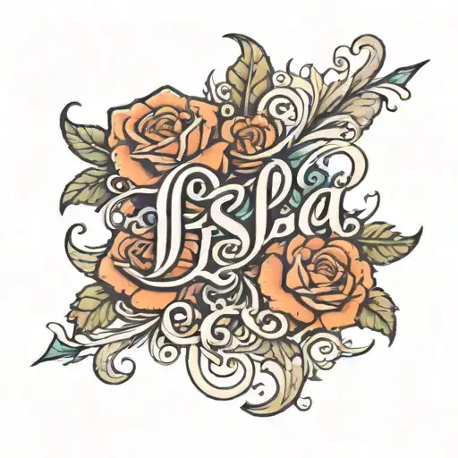 The Word 'Disla' In Cursive