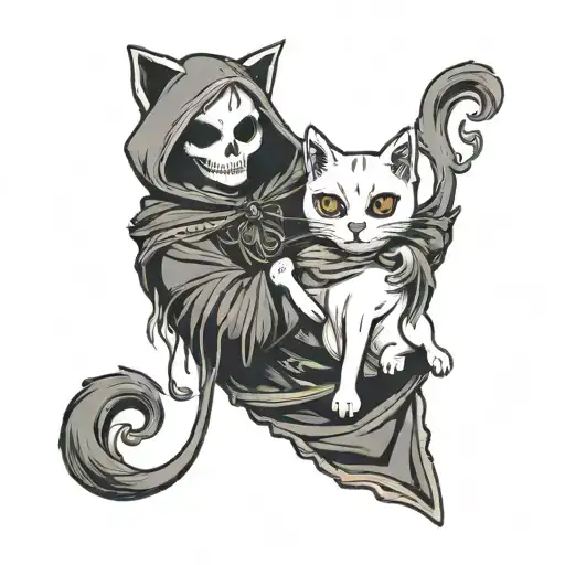 Ghost Holding A Cat