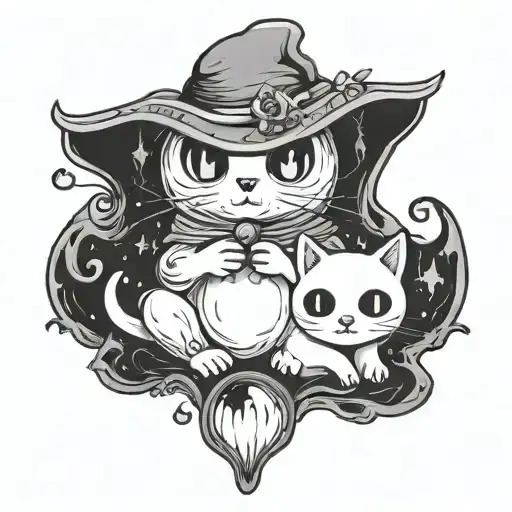 Cute Ghost Holding A Cat