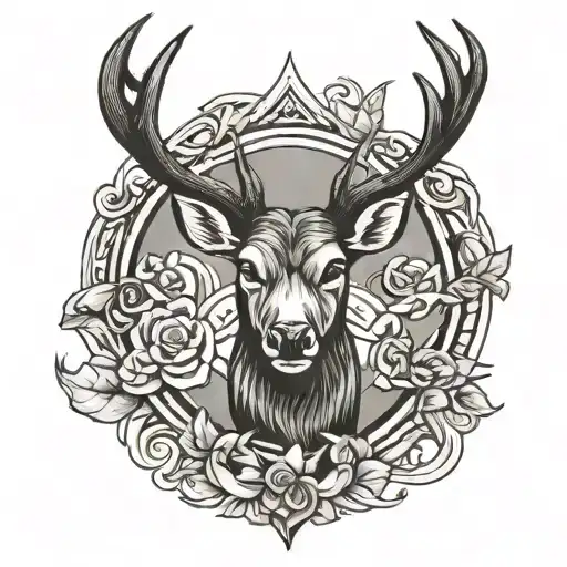 Black Deer Head Logo