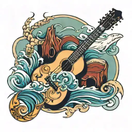 Sea And Guitar