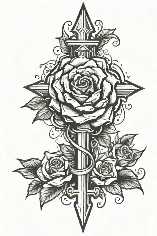 Cross Rose Wind Rose