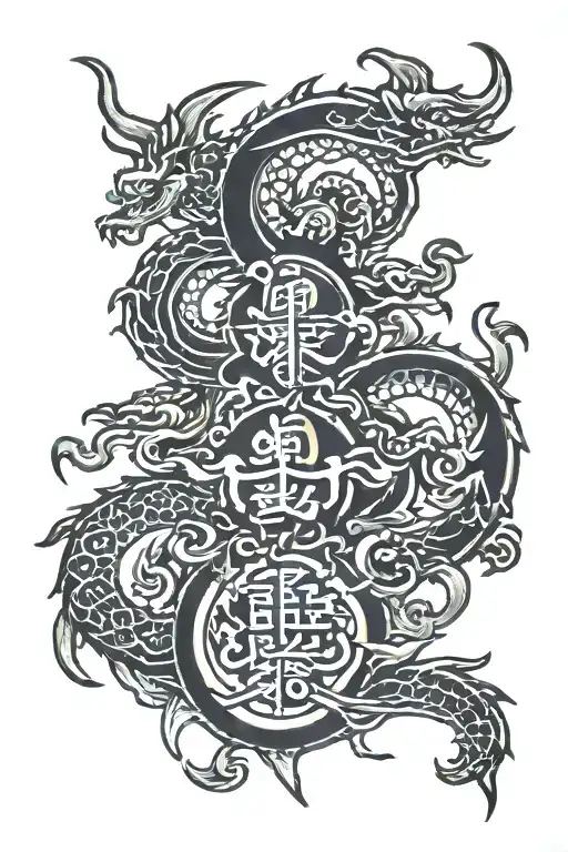 Chinese Symbols Spine