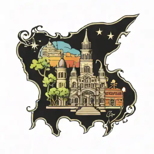 New Orleans Seattle Skyline