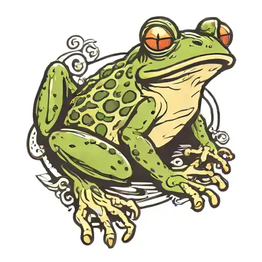 Frog Horn Leg Horn Cartoon Character