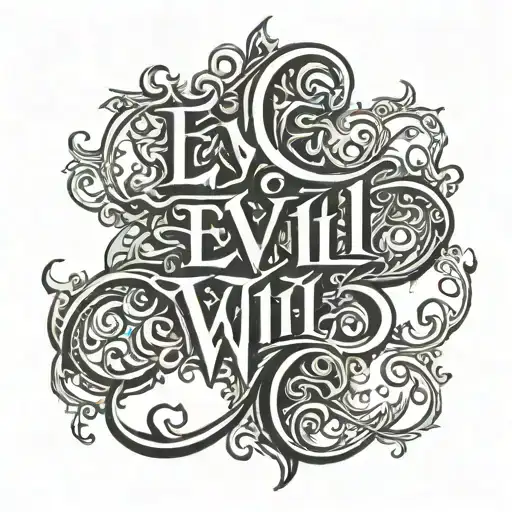 Ambigram Live Evil One Word