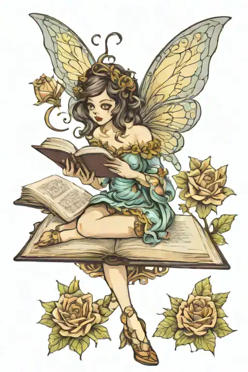 Fairy Reading A Book