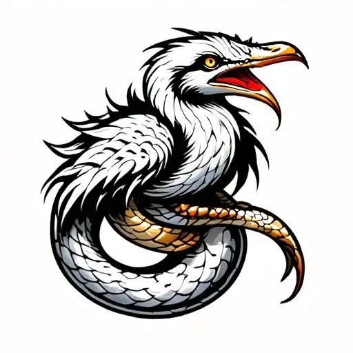 White Snake Bird