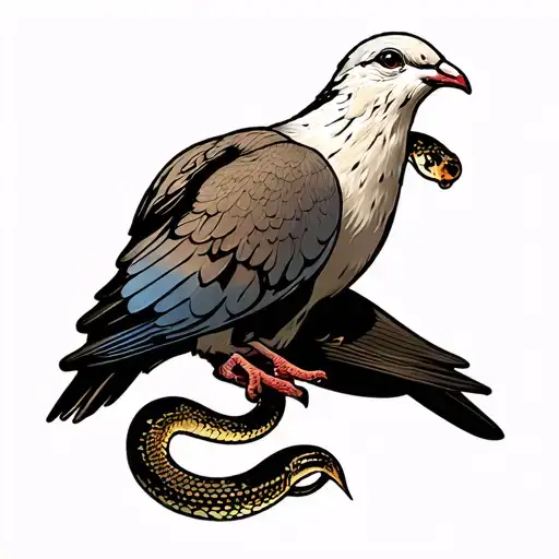 Dove With Snake Pupil