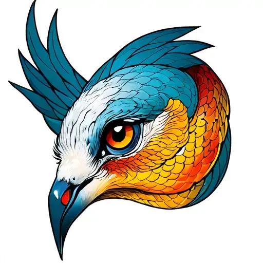 Dove Face With Snake Pupils