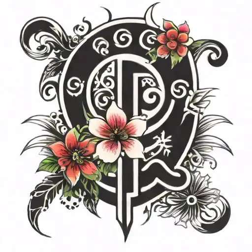 Choku Rei Symbol And Some Flowers