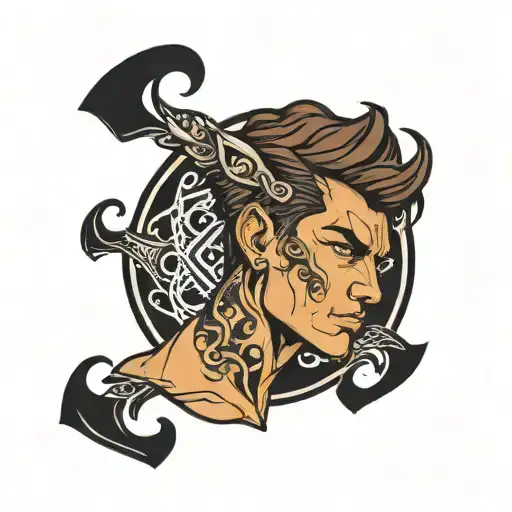 Guy Wearing Black With Brown Hair And Dark Eyes