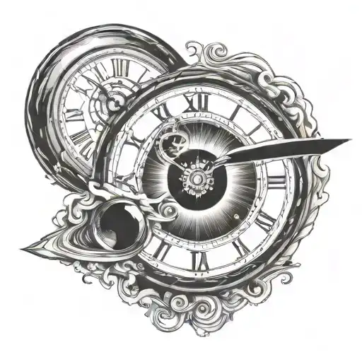 Black Hole And Time Clock