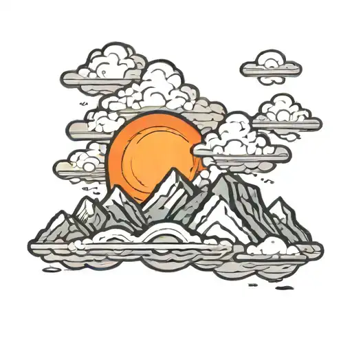Mountain With Clouds Surrounding