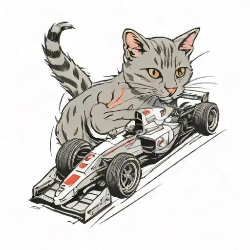 Grey Cat And Motorsport F1 Car