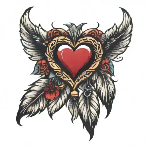 Dreamcatcher Heart Shaped
