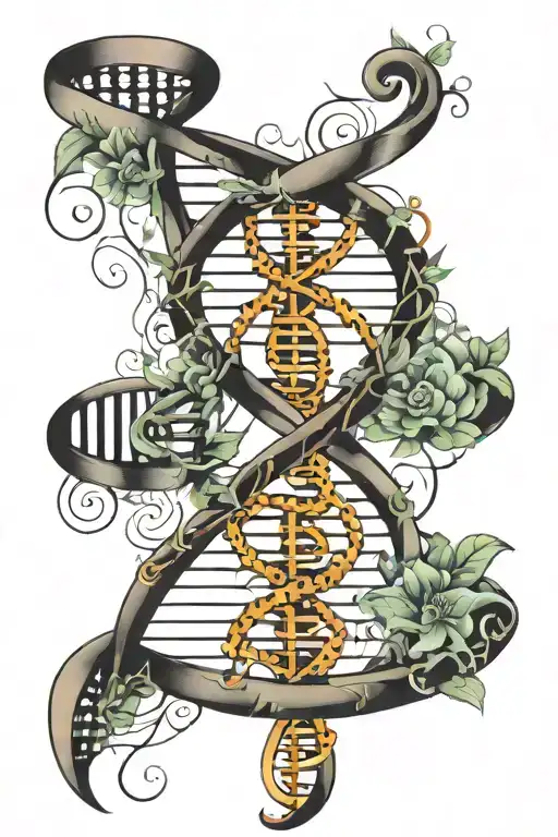 Dna Helix Intertwined With Names Incorporated