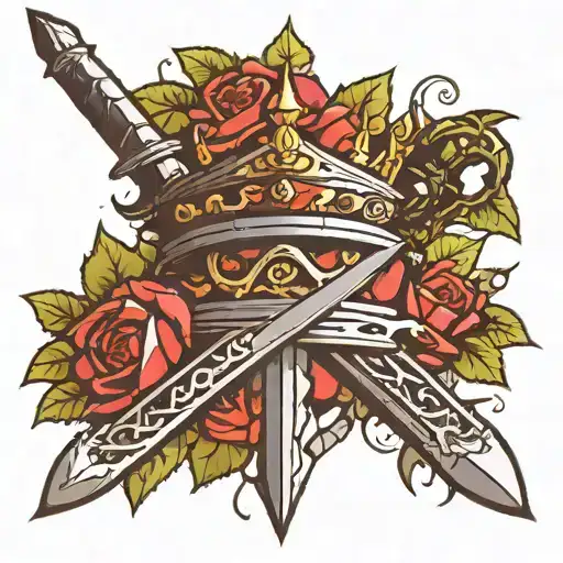 Sword And Crown Of Thorn Crown