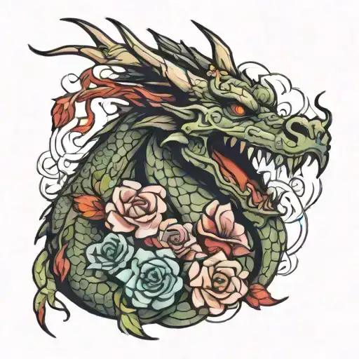 Dragon Guy With Flowers